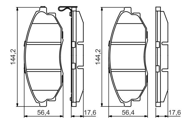 Купити 0986495353 Bosch Колодки гальмівні передні, дискові