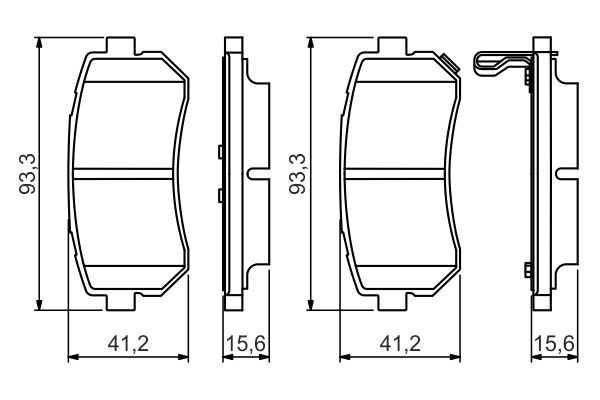 Купити 0986495354 Bosch Задні колодки