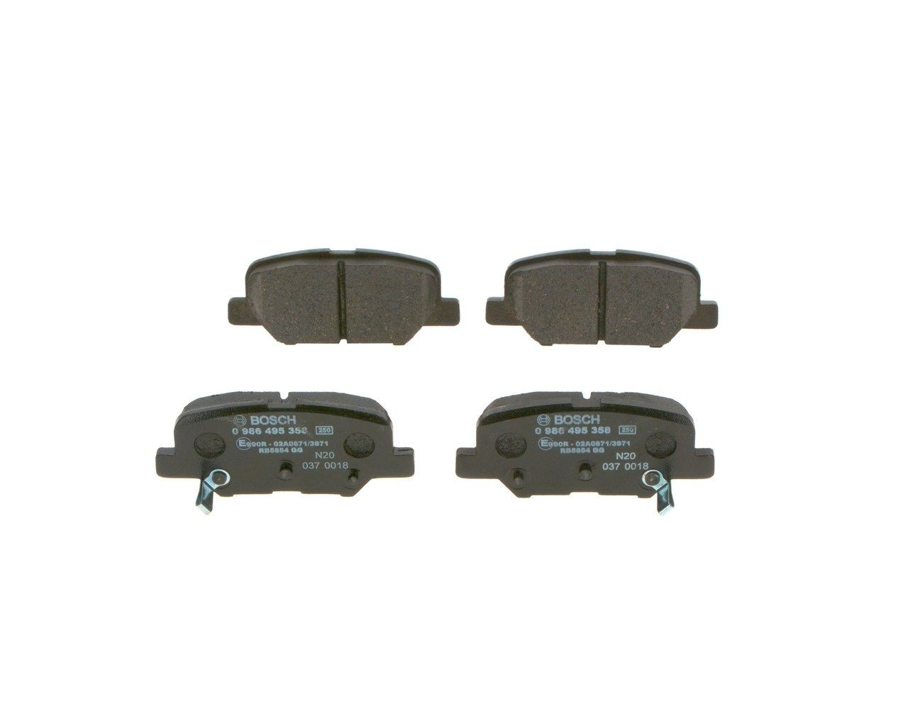 Задні гальмівні колодки Bosch 0986495358 ціна, від 25.69 USD