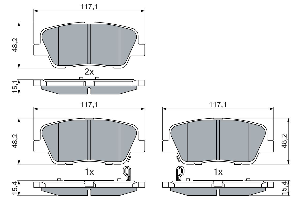 Задні дискові колодки Bosch 0986495370