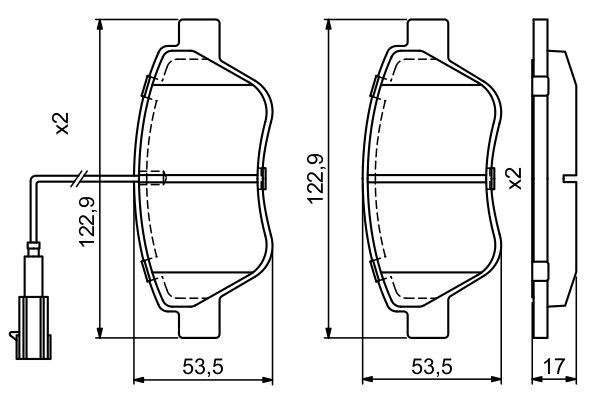 0986495378 Bosch Передні гальмівні колодки