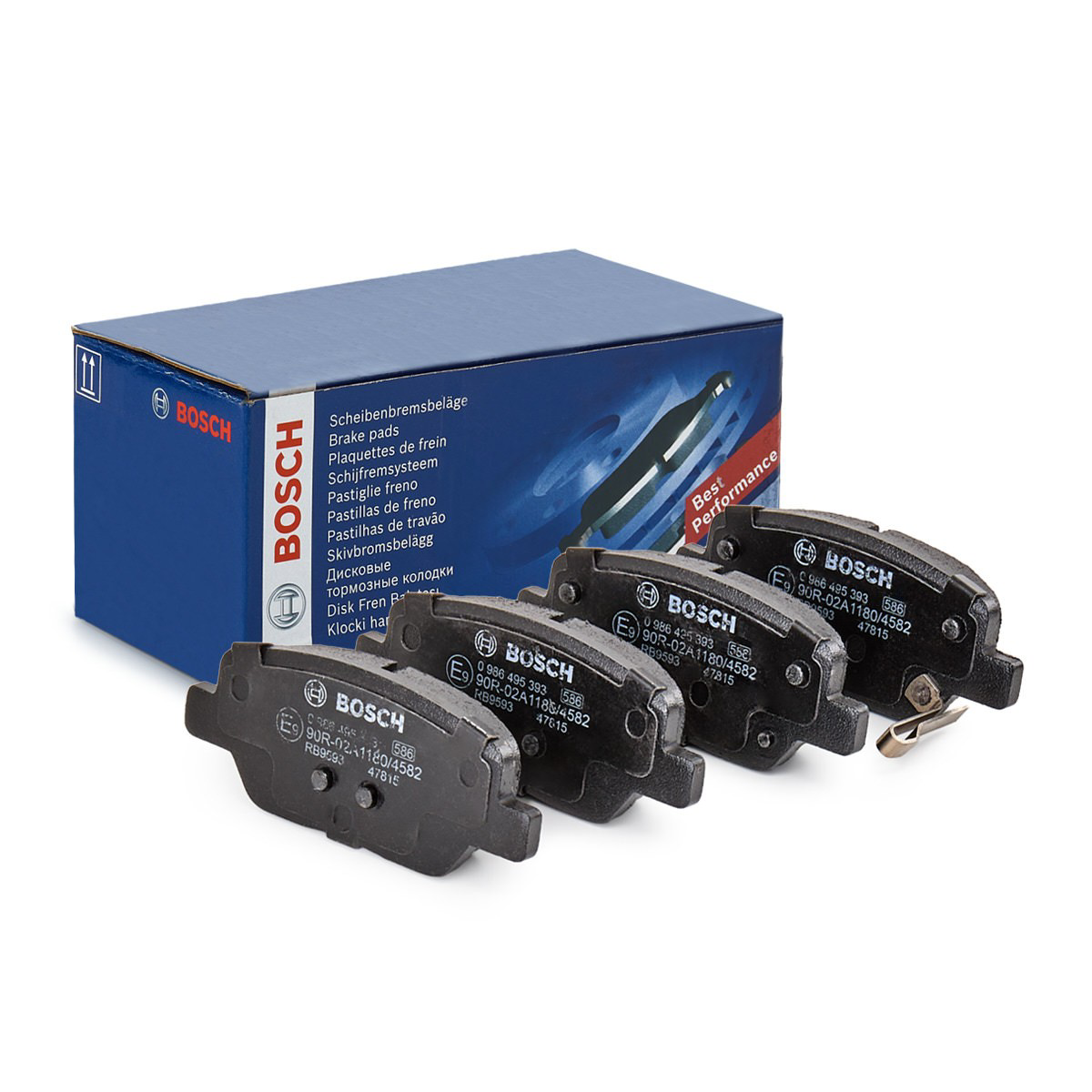 Задні гальмівні колодки 0986495393 Bosch