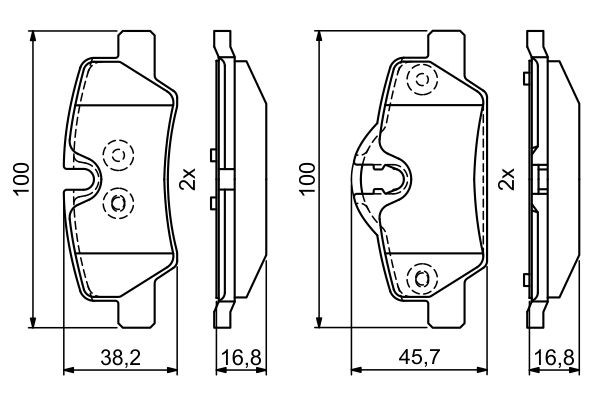 Купити 0986495400 Bosch Задні колодки