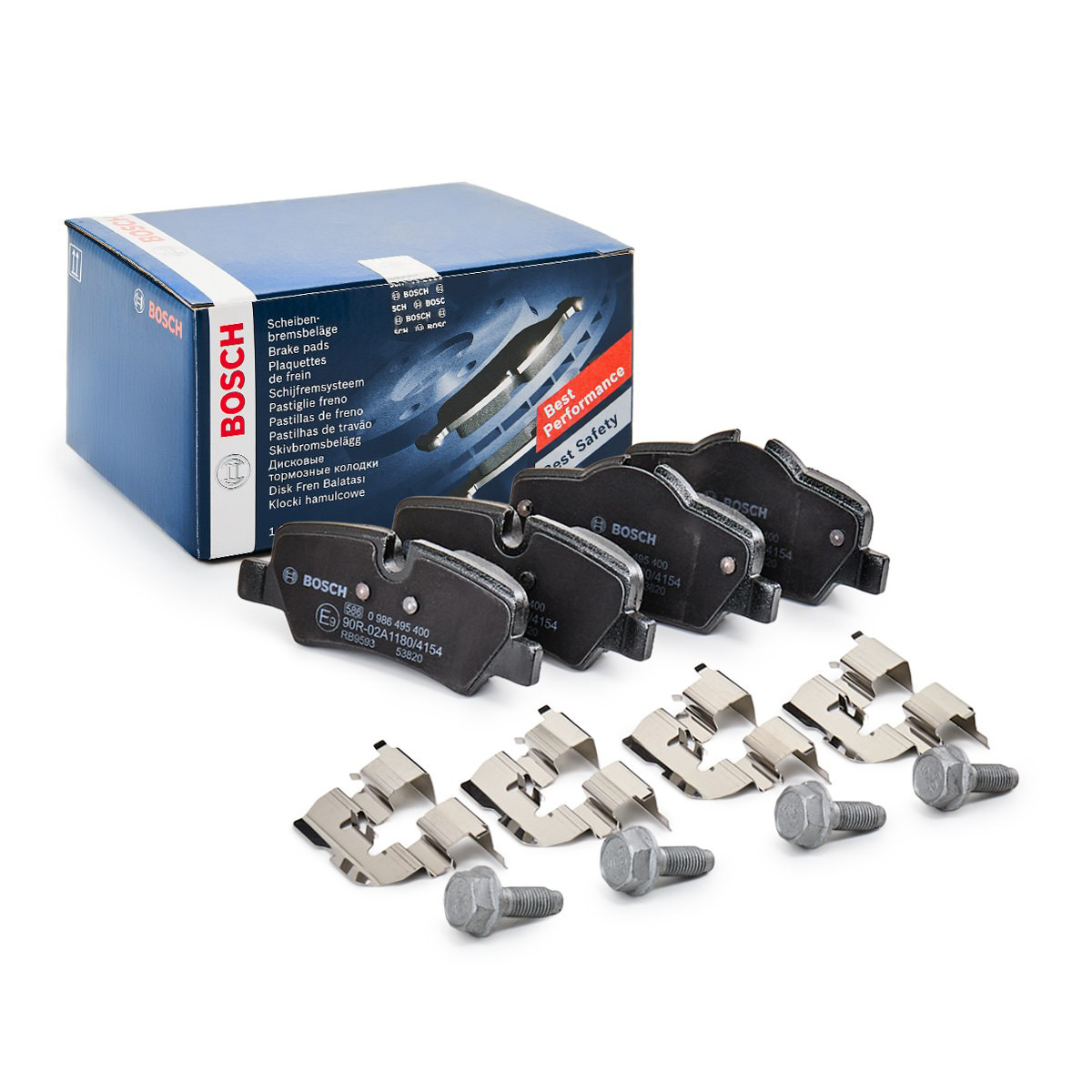 0986495400 Bosch Колодки гальмівні задні, дискові