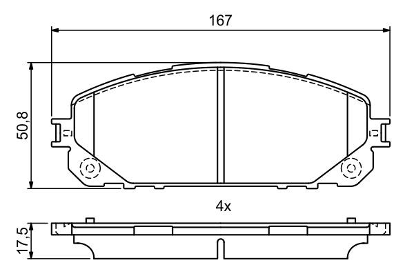 Купити 0986495404 Bosch Колодки гальмівні передні, дискові
