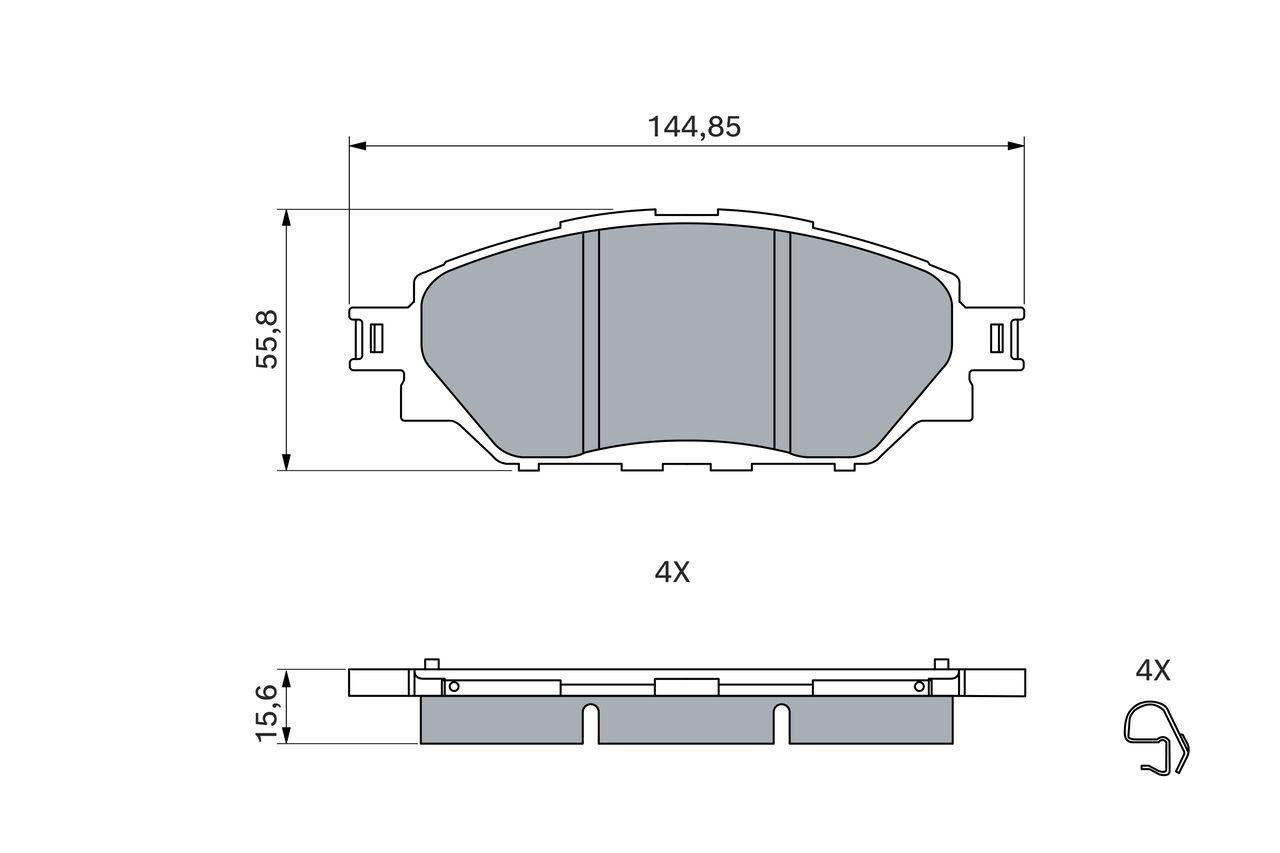 Гальмівні колодки Bosch 0986495425 ціна, від 30.82 USD