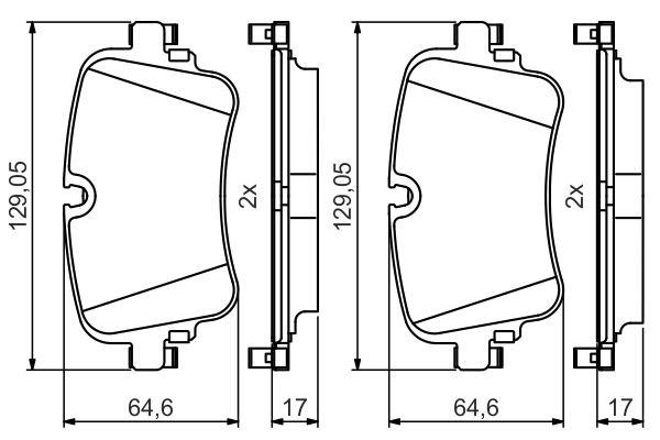 0986495426 Bosch Колодки гальмівні задні, дискові
