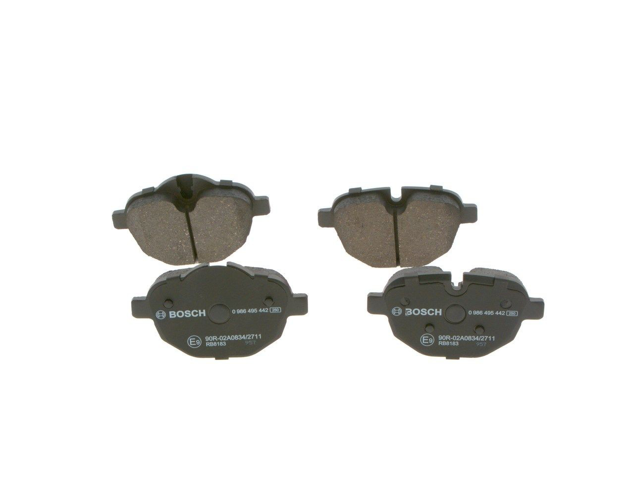 0986495442 Bosch Колодки гальмівні задні, дискові