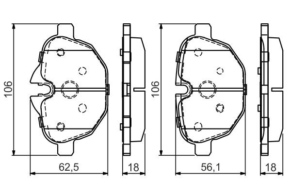 Задні гальмівні колодки 0986495442 Bosch