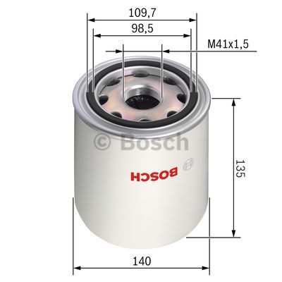 Фільтр осушувача повітря (вологомастиловідділювача) (TRUCK) 0986628253 Bosch