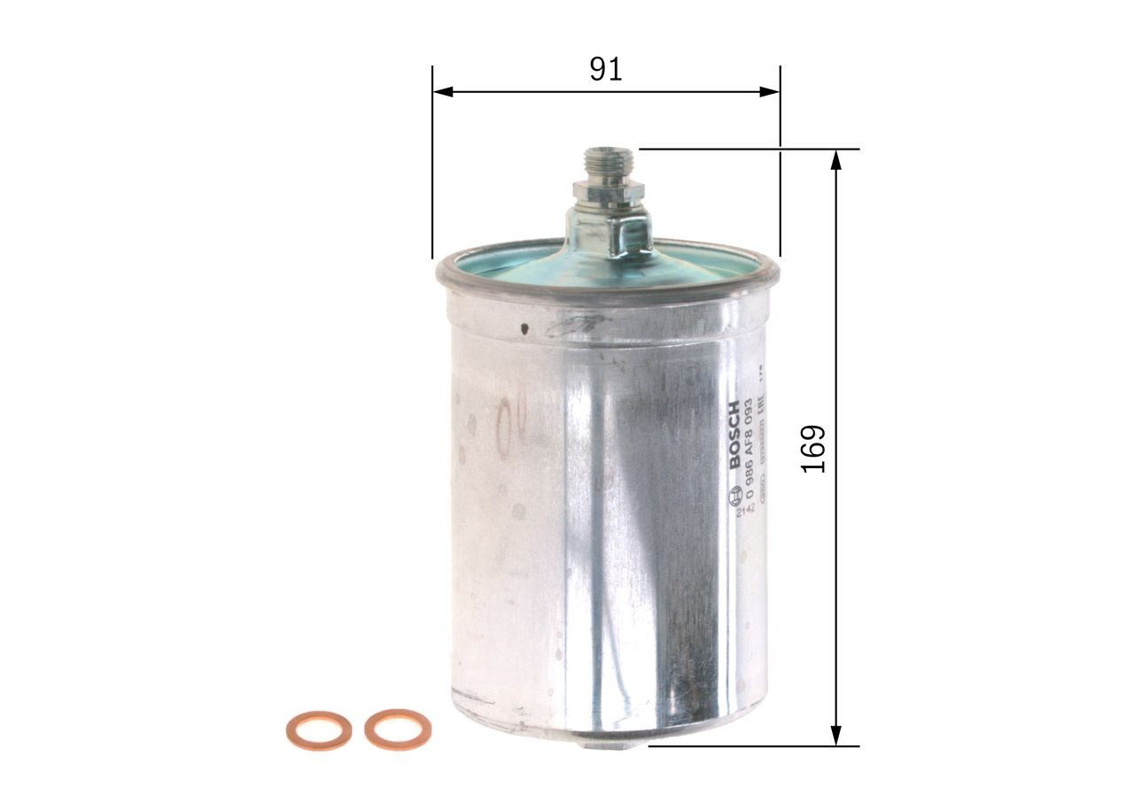 Паливний фільтр 0986AF8093 Bosch