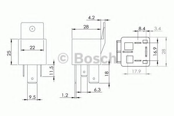 Реле електричне багатофункціональне Bosch 0986AH0080 ціна, від 6.33 USD
