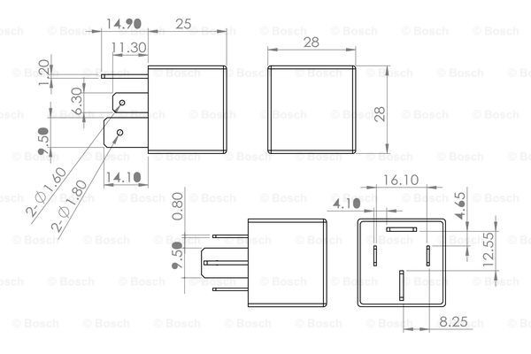 Реле електричне багатофункціональне 0986AH0082 Bosch