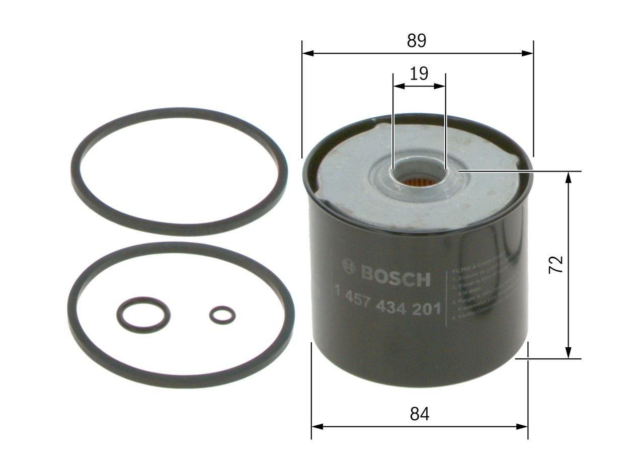 Купити 1457434201 Bosch Фільтр-відстійник палива грубої очистки