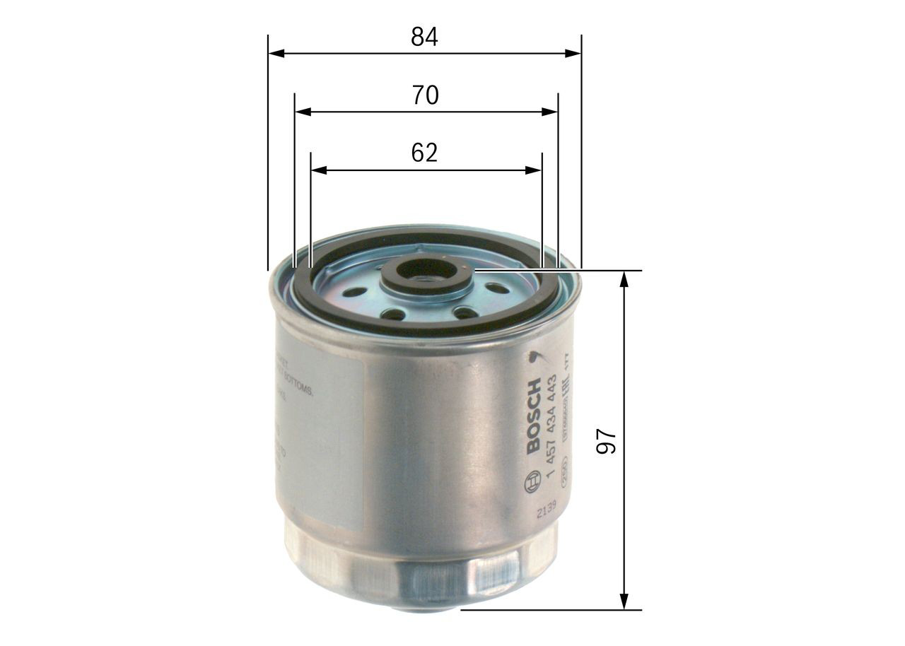 Фільтр тонкого очищення палива Bosch 1457434443 ціна, від 8.03 USD
