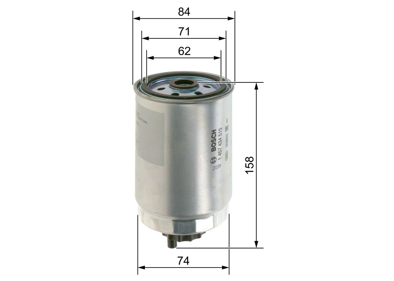 Купити 1457434510 Bosch Фільтр-відстійник палива грубої очистки