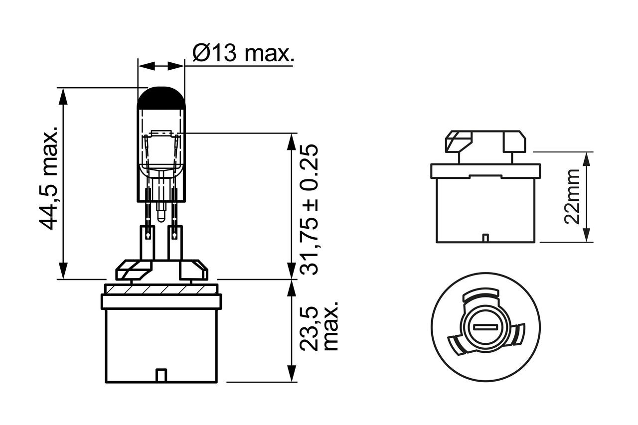 1987302024 Bosch Лампа автомобільна