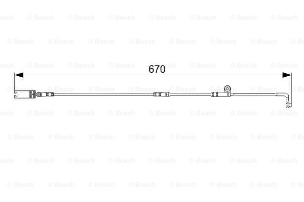 Датчик зносу гальмівних колодок, передній 1987473002 Bosch