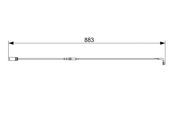 Купити 1987473005 Bosch Датчик зносу гальмівних колодок, задній