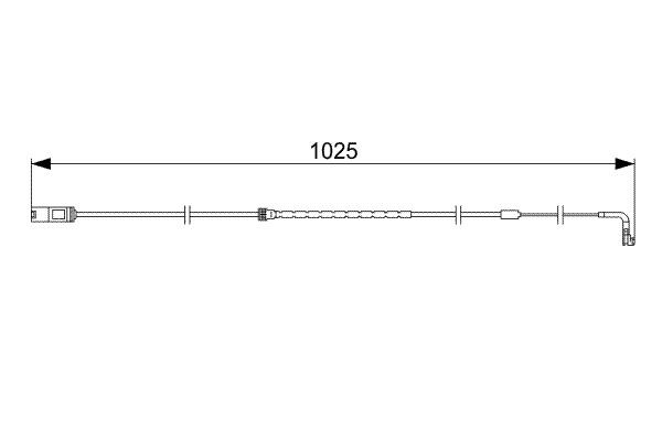 Датчик зносу гальмівних колодок, задній Bosch 1987473026 ціна, від 9.60 USD