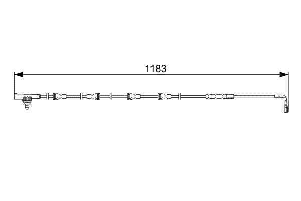 Датчик зносу гальмівних колодок, задній Bosch 1987473031 ціна, від 9.72 USD