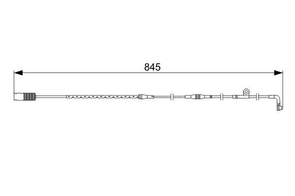Датчик зносу гальмівних колодок, задній Bosch 1987473044 ціна, від 9.00 USD