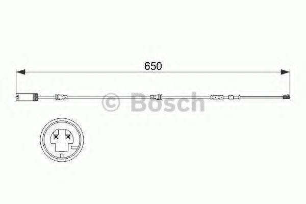 Датчик зносу гальмівних колодок, передній 1987473513 Bosch