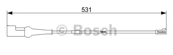 Датчик зносу гальмівних колодок, задній Bosch 1987473574 ціна, від 10.90 USD