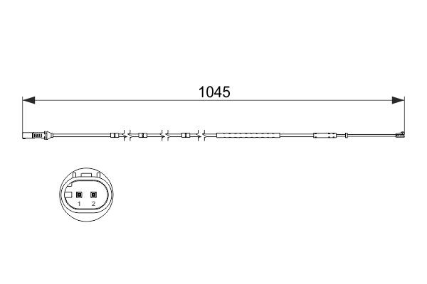 Купити 1987474551 Bosch Датчик зносу гальмівних колодок, задній