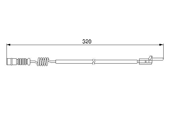 Датчик зносу гальмівних колодок, задній 1987474964 Bosch