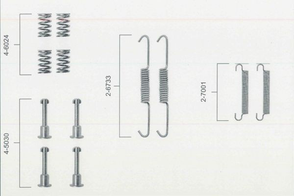 Купити 1987475149 Bosch Монтажний комплект задніх барабанних колодок