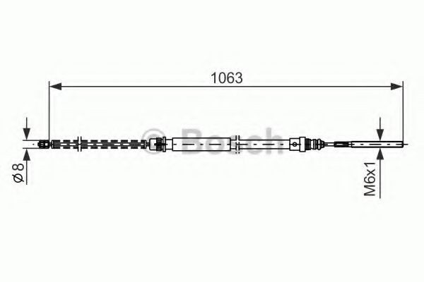 1987477568 Bosch Трос ручника задній лівий