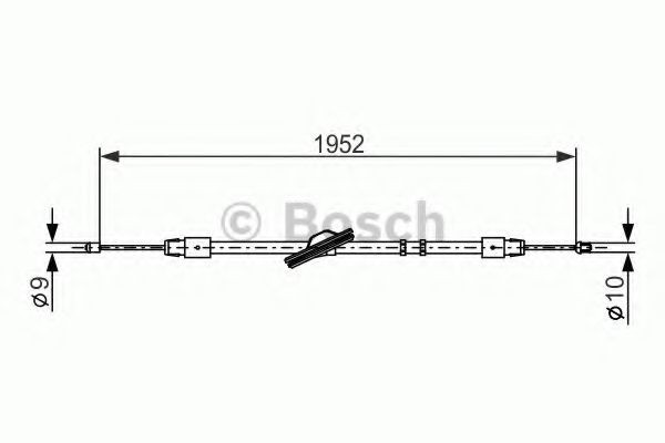 1987477851 Bosch Трос ручного гальма передній