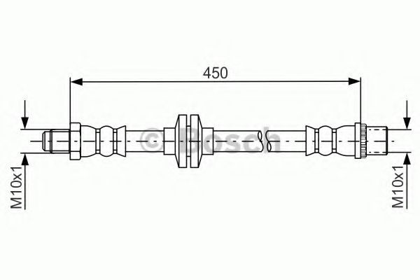 1987481683 Bosch Гнучка гальмівна трубка передня
