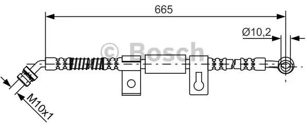 1987481791 Bosch Шланг гальмівний передній, правий