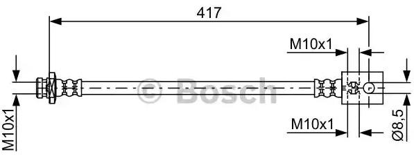 Купити 1987481834 Bosch Шланг гальмівний задній