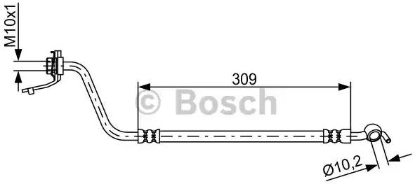 Шланг гальмівний задній, лівий Bosch 1987481878 ціна, від 21.48 USD