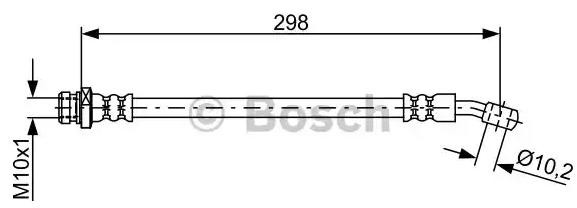 Шланг гальмівний задній, правий 1987481882 Bosch