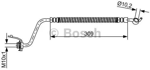 Купити 1987481890 Bosch Шланг гальмівний задній, правий