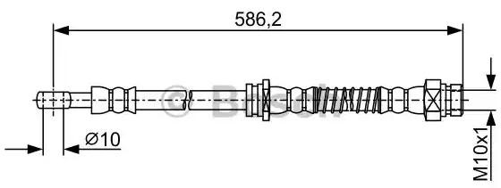 Купити 1987481959 Bosch Гальмівні шланги передні