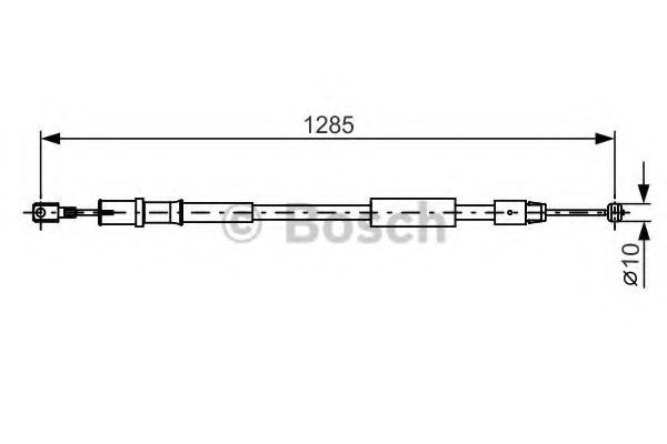 Трос ручного гальма задній, лівий 1987482026 Bosch