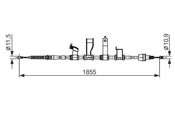 Трос ручника задній правий Bosch 1987482685