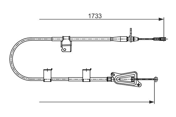 1987482730 Bosch Трос стоянкового гальма задній правий
