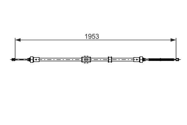 Трос ручного гальма задній, правий/лівий Bosch 1987482732 ціна, від 18.15 USD