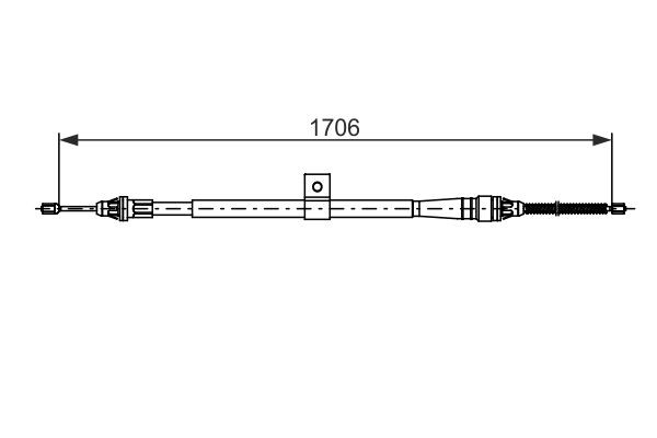 Купити 1987482740 Bosch Трос ручного гальма задній, лівий