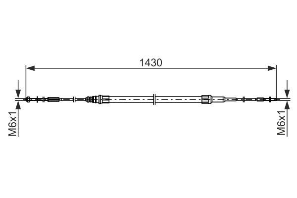 Трос стоянкового гальма передній Bosch 1987482864 ціна, від 17.88 USD