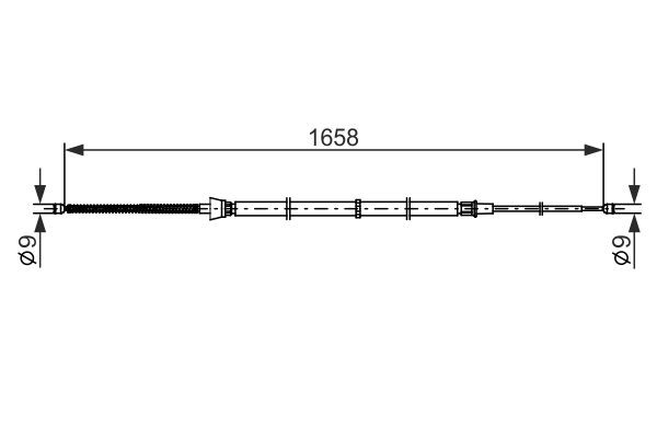 Купити 1987482865 Bosch Трос ручного гальма задній, правий/лівий