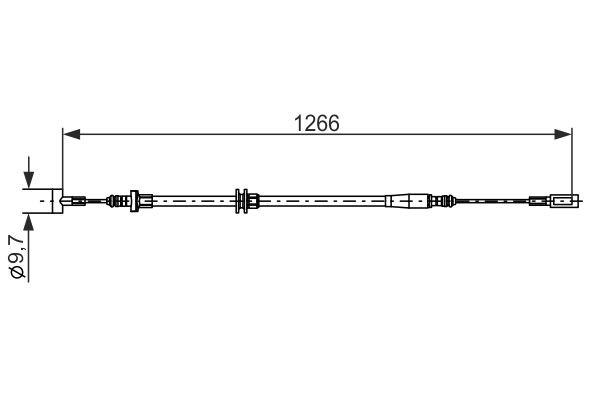 Купити 1987482894 Bosch Трос ручного гальма задній, правий/лівий
