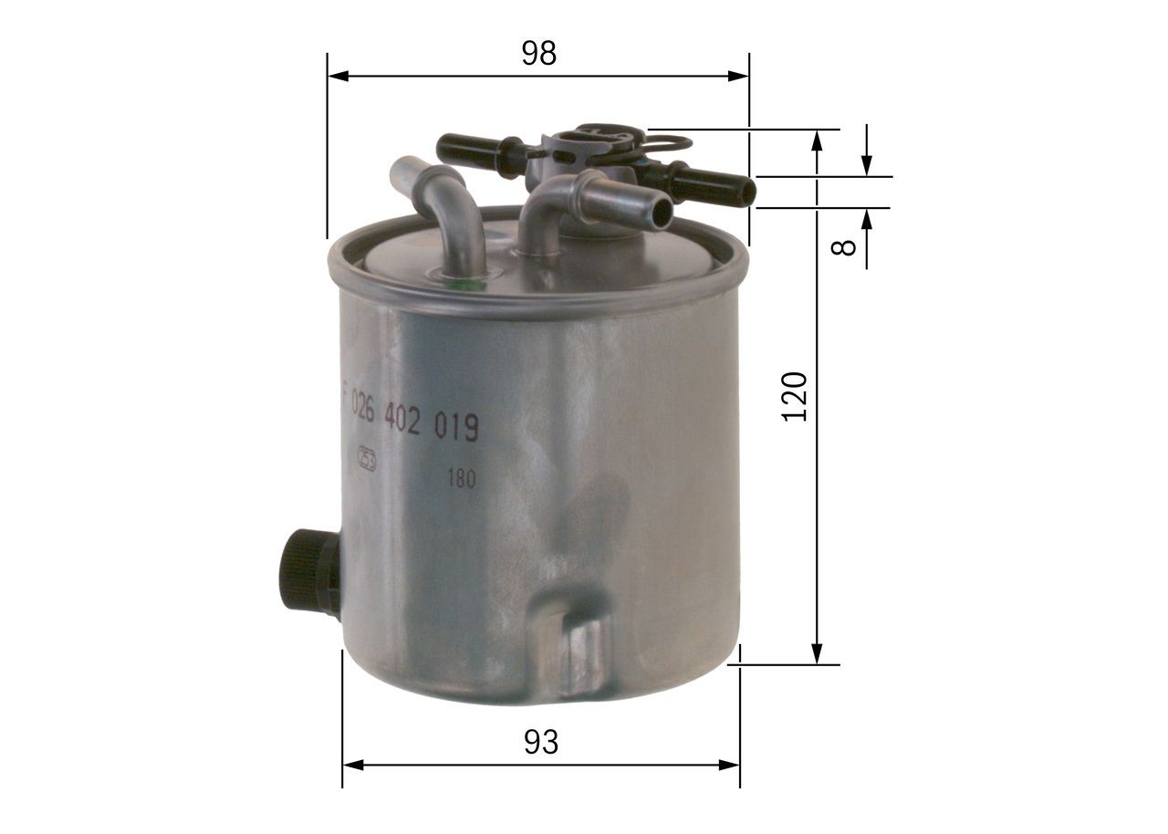 Купити F026402019 Bosch Фільтр-відстійник палива грубої очистки