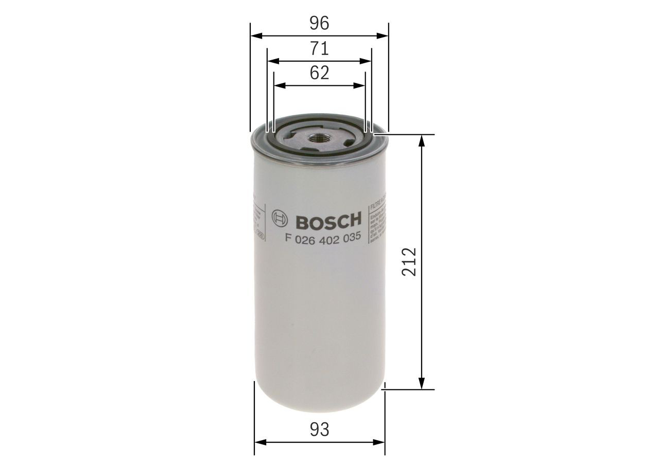 Фільтр тонкого очищення палива Bosch F026402035 ціна, від 16.43 USD